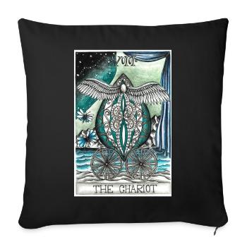 The Chariot - Housse de coussin décorative 45 x 45 cm - noir - Devant