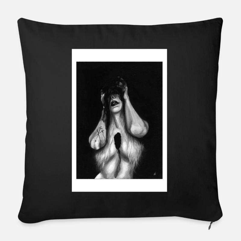 Drei Schwerter - Sofakissenbezug 45 x 45 cm - Schwarz