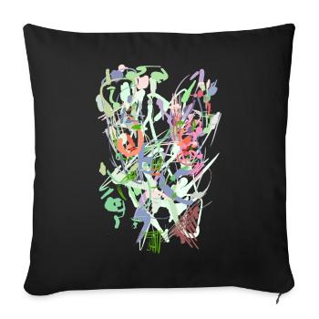 Hintergrund Design - Pastell - Sofakissenbezug 45 x 45 cm - Schwarz - Vorne