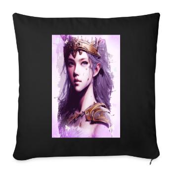 Valkyrie Amazon Warrior Fine Art Affiche - Housse de coussin décorative 45 x 45 cm - noir - Devant
