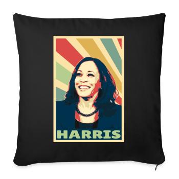 Kamala Harris Colors Vintage - Housse de coussin décorative 45 x 45 cm - noir - Devant