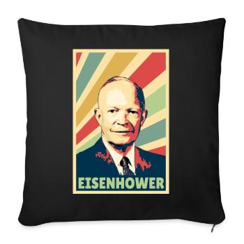 Dwight D. Eisenhower Colores vintage - Housse de coussin décorative 45 x 45 cm - noir - Devant