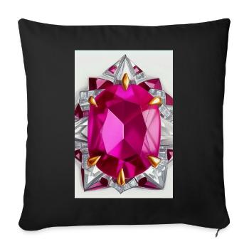 Edelstein - Sofakissenbezug 45 x 45 cm - Schwarz - Vorne