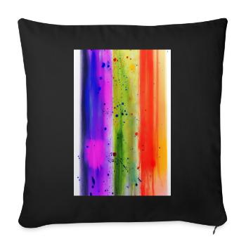 Splashes of paint - Sofa pillowcase 17,3'' x 17,3'' (45 x 45 cm) - black - Front