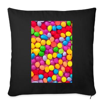 Candies - Sofa pillowcase 17,3'' x 17,3'' (45 x 45 cm) - black - Front