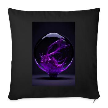 Kaos in einer Blase magenta 4 - Sofakissenbezug 45 x 45 cm - Schwarz - Vorne
