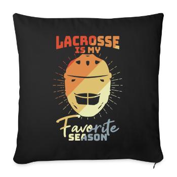 Lacrosse Motivation - Sofa pillowcase 17,3'' x 17,3'' (45 x 45 cm) - black - Front