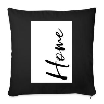 Home Zuhause Poster Design - Sofa pillowcase 17,3'' x 17,3'' (45 x 45 cm) - black - Front
