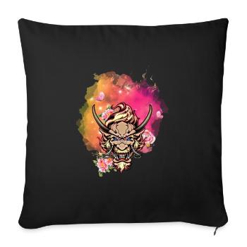 Angry dragon face - Sofa pillowcase 17,3'' x 17,3'' (45 x 45 cm) - black - Front