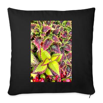 Coleus Colour Play Leaves/ Nettle - Sofa pillowcase 17,3'' x 17,3'' (45 x 45 cm) - black - Front