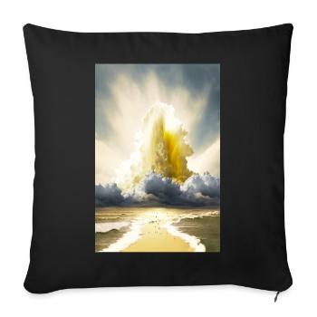 GOTT 04 - Sofakissenbezug 45 x 45 cm - Schwarz - Vorne
