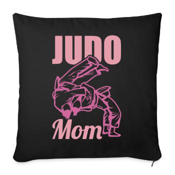 Judo mother - Sofa pillowcase 17,3'' x 17,3'' (45 x 45 cm) - black - Front
