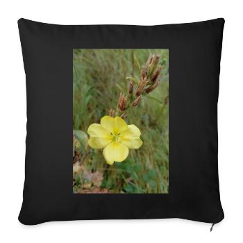 Good Morning Yellow Evening Primrose - Sofa pillowcase 17,3'' x 17,3'' (45 x 45 cm) - black - Front