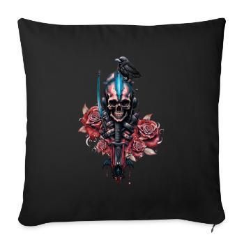 The Dark and Mysterious World of the Gothic Skull - Sofa pillowcase 17,3'' x 17,3'' (45 x 45 cm) - black - Front