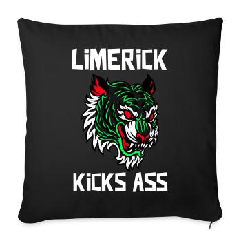 Limerick Kicks Ass Ireland - Sofa pillowcase 17,3'' x 17,3'' (45 x 45 cm) - black - Front