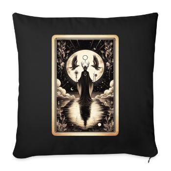 Night Queen Mystic Circle - Sofa pillowcase 17,3'' x 17,3'' (45 x 45 cm) - black - Front