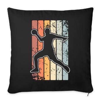 Handball - Housse de coussin décorative 45 x 45 cm - noir - Devant