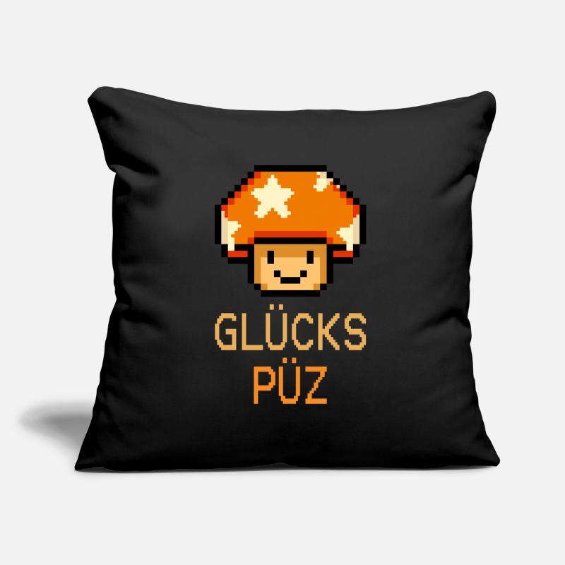 Glückspüz - Lucky Guy, Dialect, Pixel Sofa pillowcase 17,3'' x 17,3'' (45 x 45 cm)