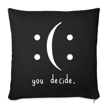 Vous décidez T-shirt graphique Moon Glyph - Housse de coussin décorative 45 x 45 cm - noir - Devant