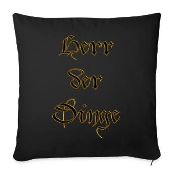 Herr der Dinge gold - Sofakissenbezug 45 x 45 cm - Schwarz - Vorne