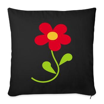 Mother's Day Gift Mother's Day Gift Idea - Sofa pillowcase 17,3'' x 17,3'' (45 x 45 cm) - black - Front