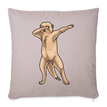 Danse hip hop suricate - Housse de coussin décorative 45 x 45 cm - taupe clair - Devant