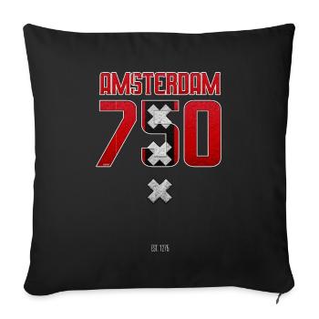 Amsterdam 750 - Sofakissenbezug 45 x 45 cm - Schwarz - Vorne