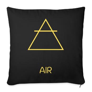 Air Element - Sofa pillowcase 17,3'' x 17,3'' (45 x 45 cm) - black - Front