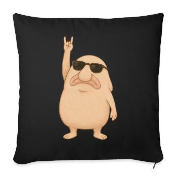 Blobfish Rocks - Sofa pillowcase 17,3'' x 17,3'' (45 x 45 cm) - black - Front