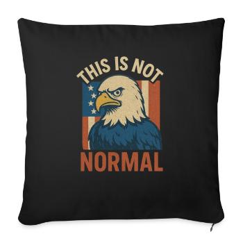 Pas un Patriot Eagle normal - Housse de coussin décorative 45 x 45 cm - noir - Devant