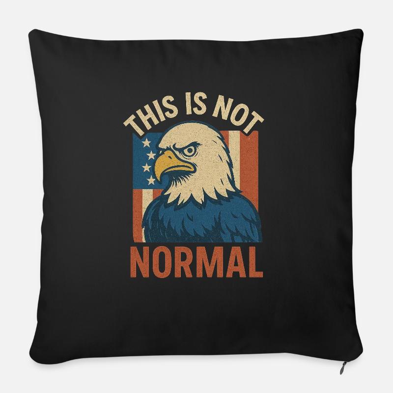 Kein normaler Patriot Eagle - Sofakissenbezug 45 x 45 cm - Schwarz