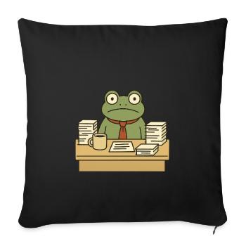 Business Frog - Sofa pillowcase 17,3'' x 17,3'' (45 x 45 cm) - black - Front