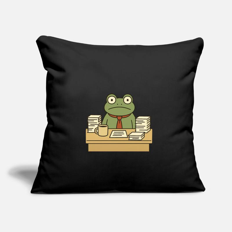 Grenouille d’affaires Housse de coussin décorative 45 x 45 cm