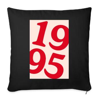 Poster 1995 - Sofa pillowcase 17,3'' x 17,3'' (45 x 45 cm) - black - Front
