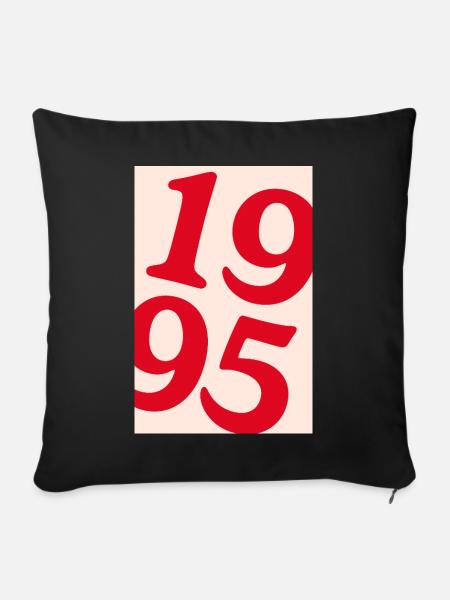 Poster 1995 - Sofakissenbezug 45 x 45 cm - Schwarz