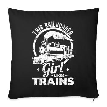Railroader - Sofa pillowcase 17,3'' x 17,3'' (45 x 45 cm) - black - Front