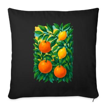 Rêve de Citrus Grove - Housse de coussin décorative 45 x 45 cm - noir - Devant