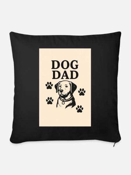 Hund Papa - Sofakissenbezug 45 x 45 cm - Schwarz