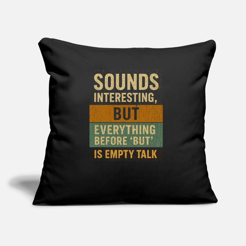 Conception de citation de motivation de discussion vide Housse de coussin décorative 45 x 45 cm