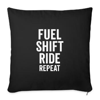 Mouvement du cycle énergétique - Housse de coussin décorative 45 x 45 cm - noir - Devant