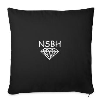 Conception du logo Noir Space BH (NSBH) - Housse de coussin décorative 45 x 45 cm - noir - Devant