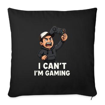 Je ne peux pas jouer - Housse de coussin décorative 45 x 45 cm - noir - Devant