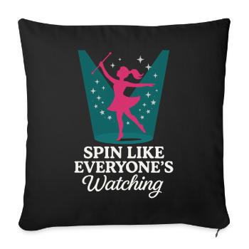 Baton Twirler Majorette Captain Squad Club - Sofa pillowcase 17,3'' x 17,3'' (45 x 45 cm) - black - Front
