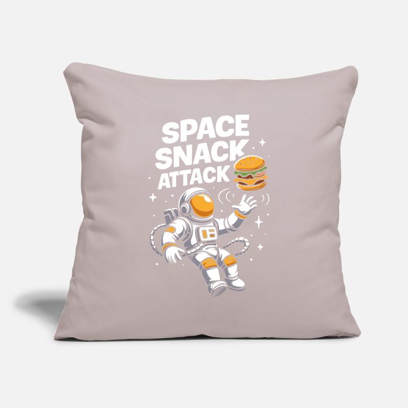 Conception spatiale du hamburger d'astronaute Housse de coussin décorative 45 x 45 cm