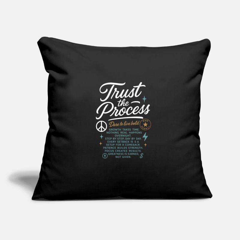 Trust_the_Process Housse de coussin décorative 45 x 45 cm