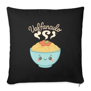 Vaffanculo T-Shirt Drôle Dicton Italie Fun Fun - Housse de coussin décorative 45 x 45 cm - noir - Devant