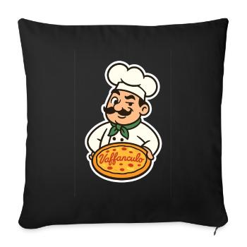 Vaffanculo T-Shirt Drôle Dicton Italie Fun Fun - Housse de coussin décorative 45 x 45 cm - noir - Devant