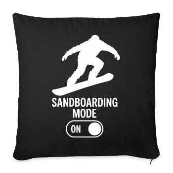 Sandboarder Mode On Summer Sandboarding - Sofa pillowcase 17,3'' x 17,3'' (45 x 45 cm) - black - Front