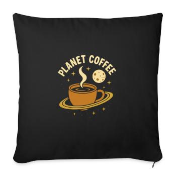 planet coffee - Sofakissenbezug 45 x 45 cm - Schwarz - Vorne