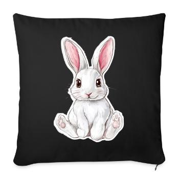 Hare - Sofa pillowcase 17,3'' x 17,3'' (45 x 45 cm) - black - Front